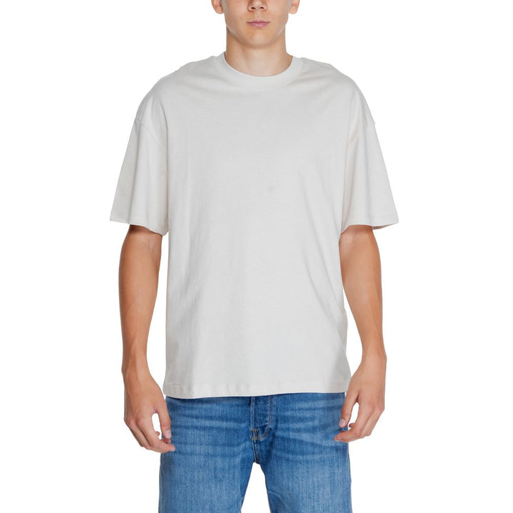 Jack Jones Beige Cotton T-Shirt