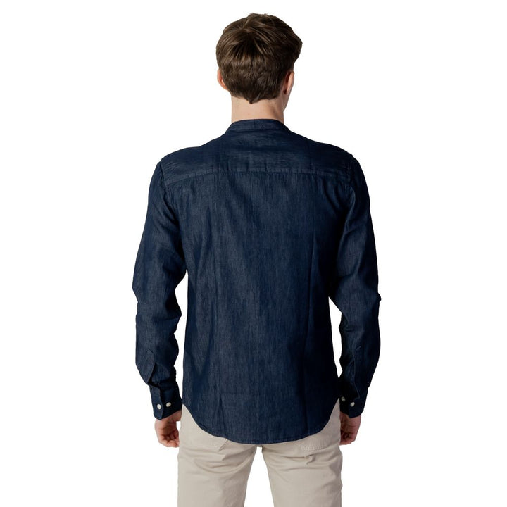 Peuterey Blue Cotton Shirt