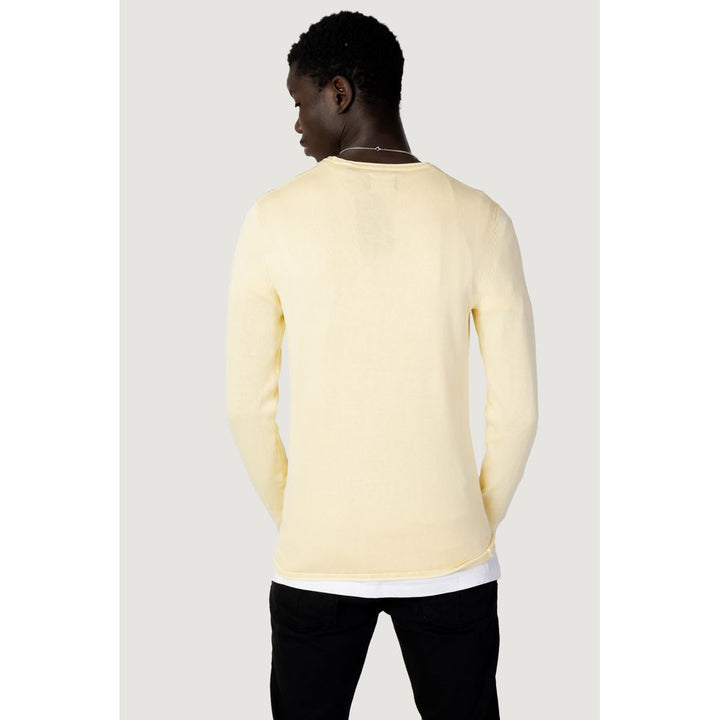 Only & Sons Yellow Cotton T-Shirt