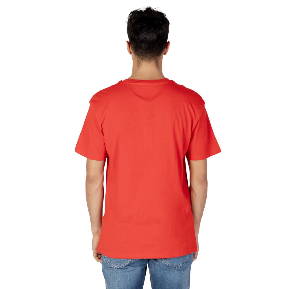 Tommy Hilfiger Jeans Red Cotton T-Shirt