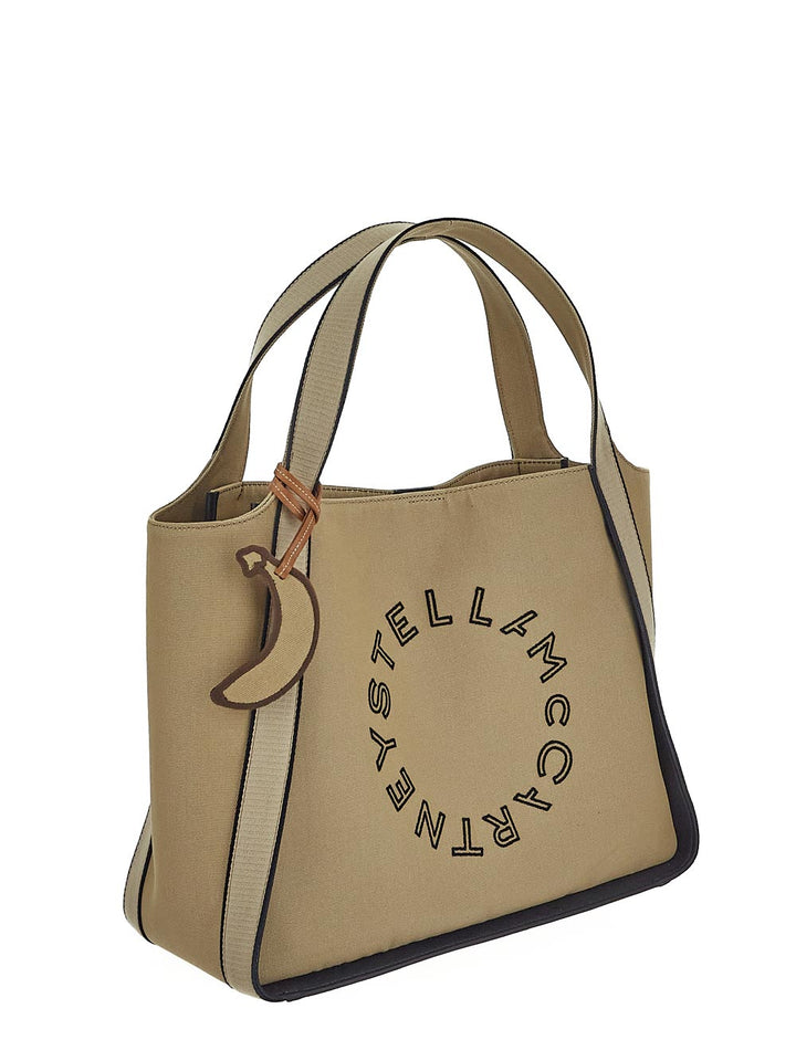 Stella Mccartney Logo Bananatex Canvas Tote Bag