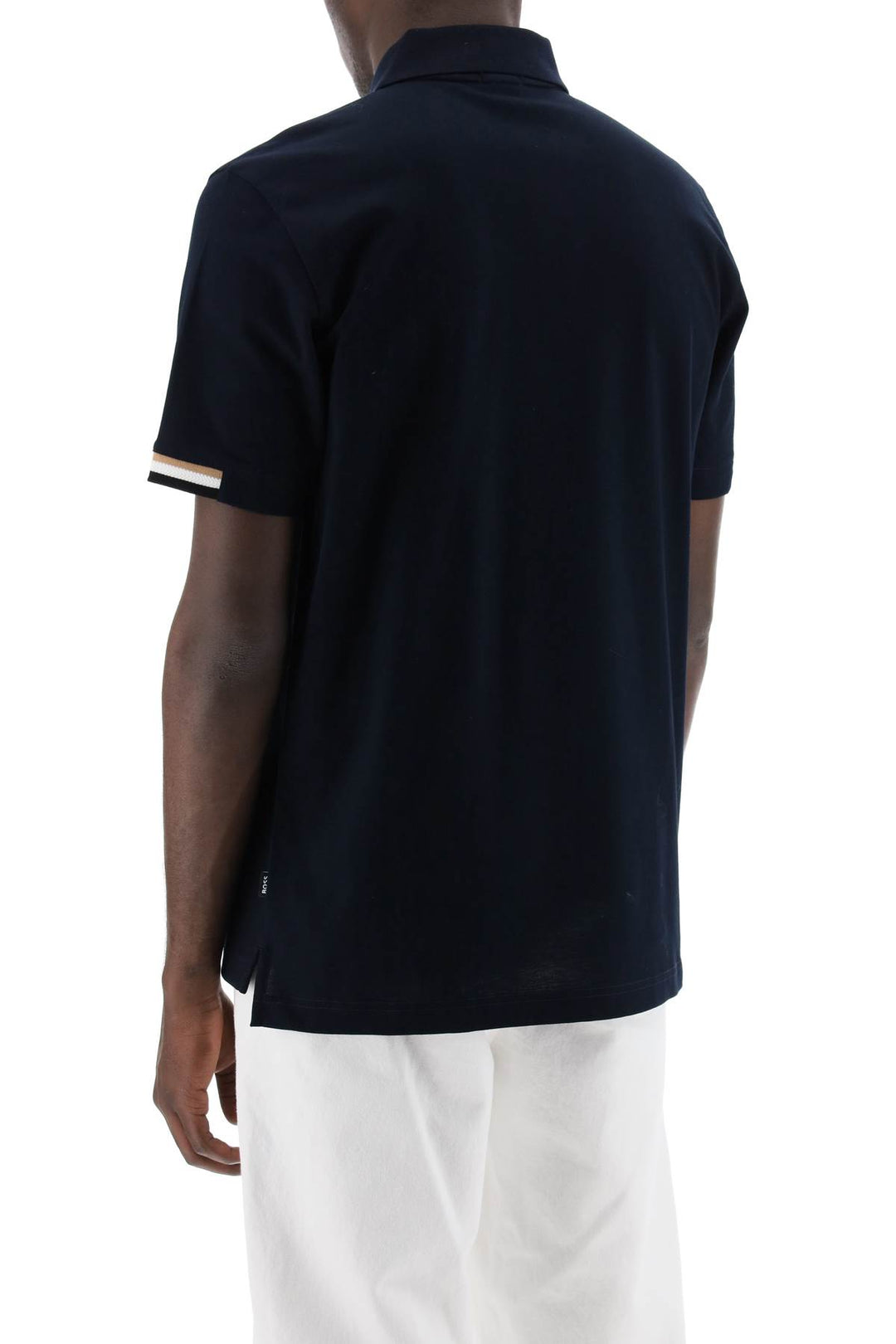 Boss parlay polo shirt with stripe detail