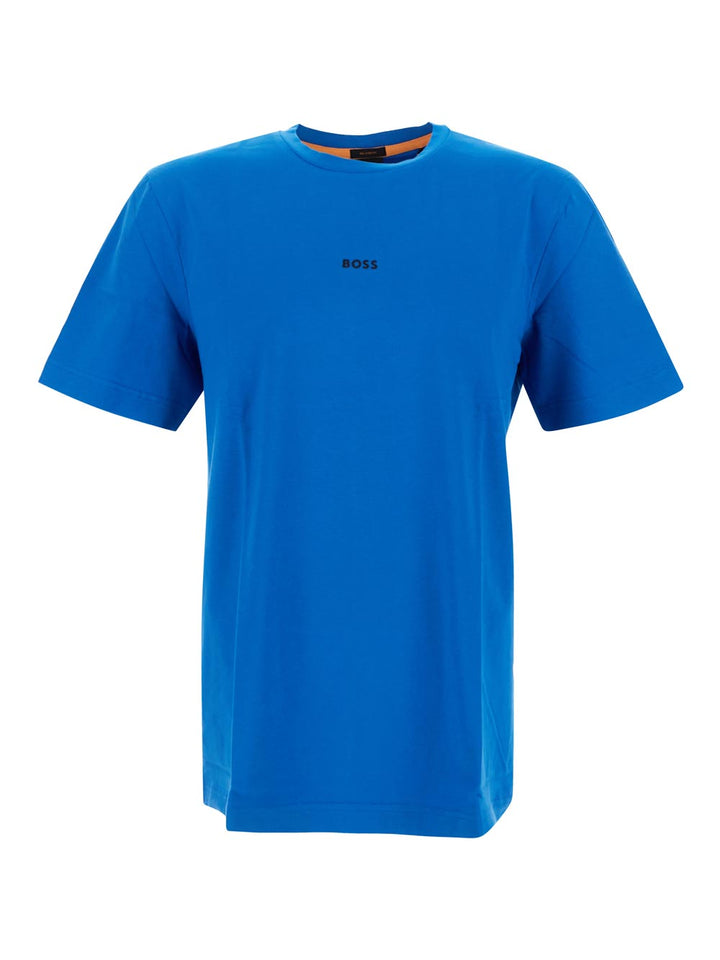 Boss Relaxed-Fit T-Shirt In Stretch Cotton With Logo Print