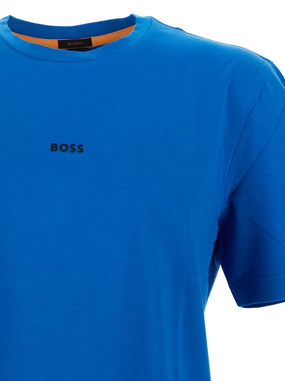 Boss Relaxed-Fit T-Shirt In Stretch Cotton With Logo Print