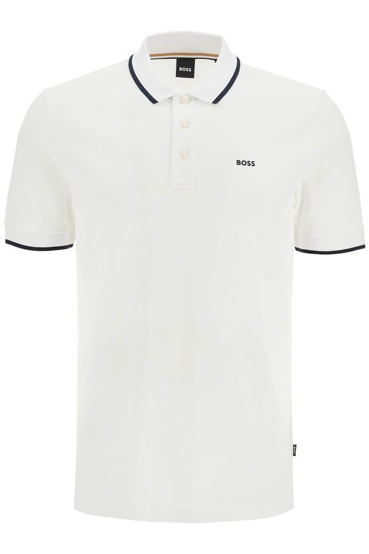 Boss parlay polo shirt with contrast trims