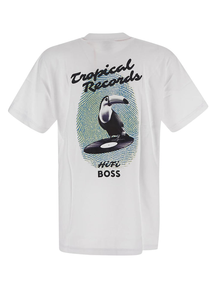 Boss Relaxed-Fit T-Shirt In Pure Cotton With Seasonal Artwork