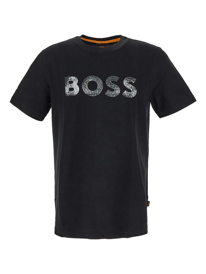 Boss Cotton-Jersey T-Shirt With Logo Print