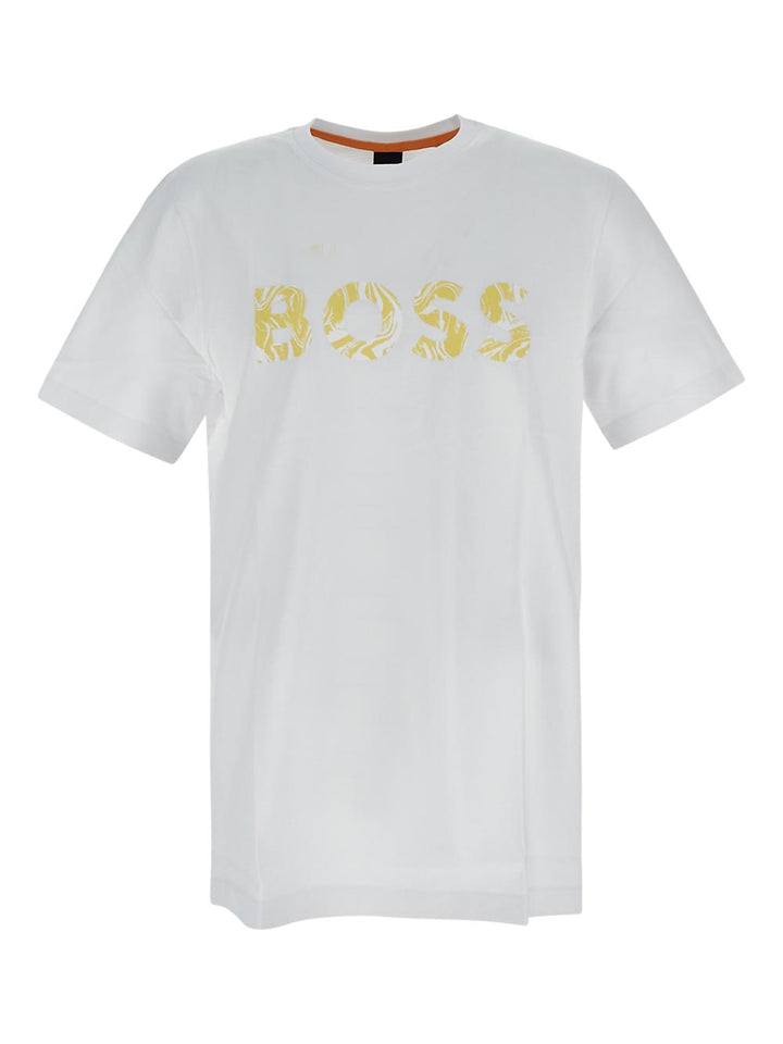 Boss Cotton-Jersey T-Shirt With Logo Print