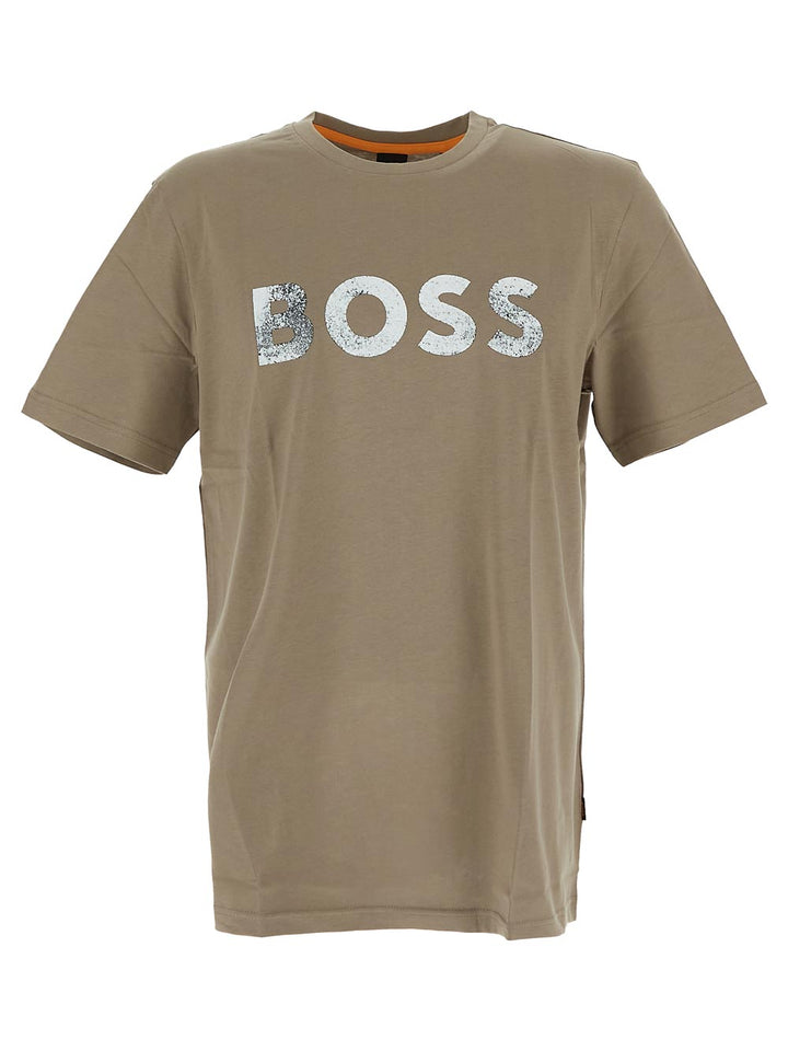 Boss Cotton-Jersey T-Shirt With Logo Print