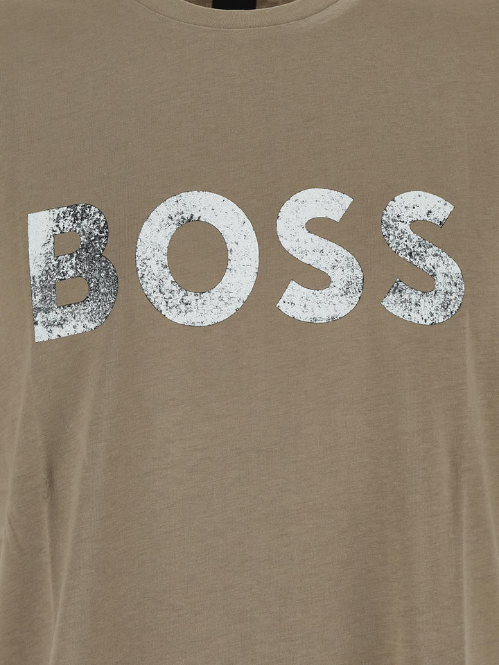 Boss Cotton-Jersey T-Shirt With Logo Print