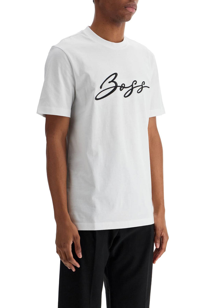 Boss embroidered t-shirt