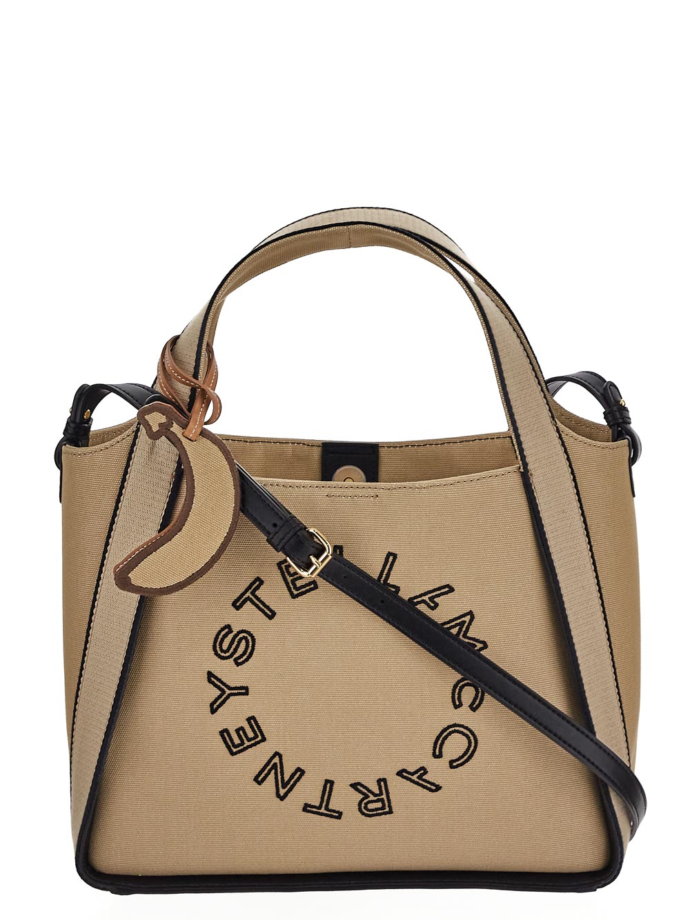 Stella Mccartney Logo Bananatex Canvas Crossbody Bag