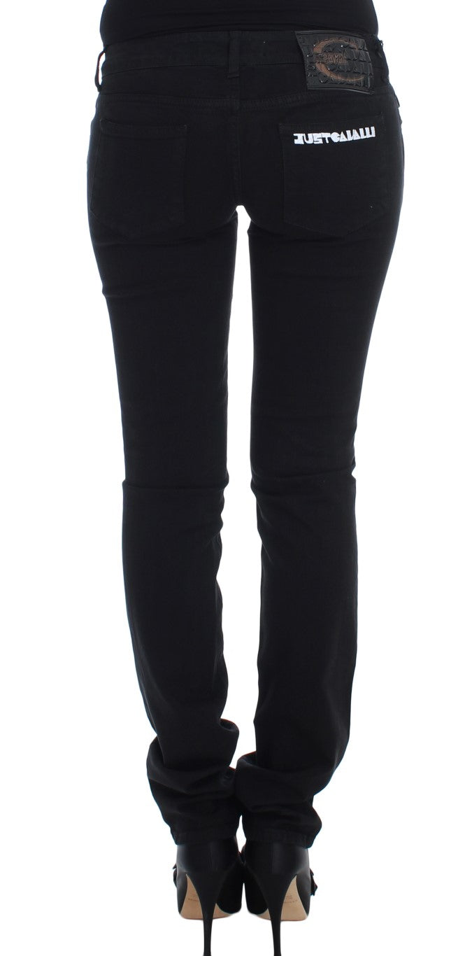 Cavalli Chic Slim Skinny Black Jeans