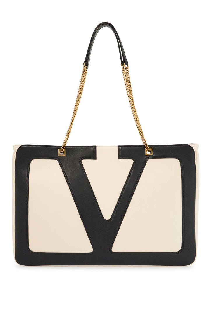 Valentino Garavani large white chain tote bag