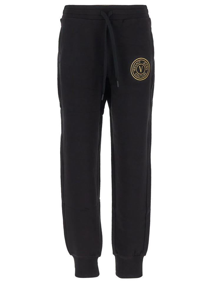 Versace Logo-Embroidered Cotton Track Pants