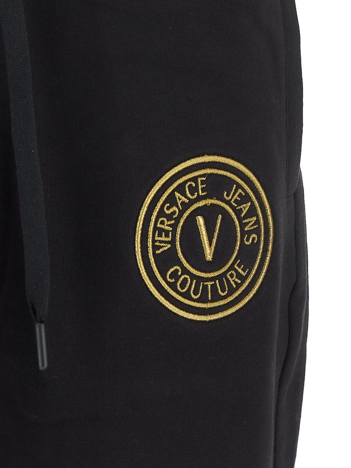 Versace Logo-Embroidered Cotton Track Pants