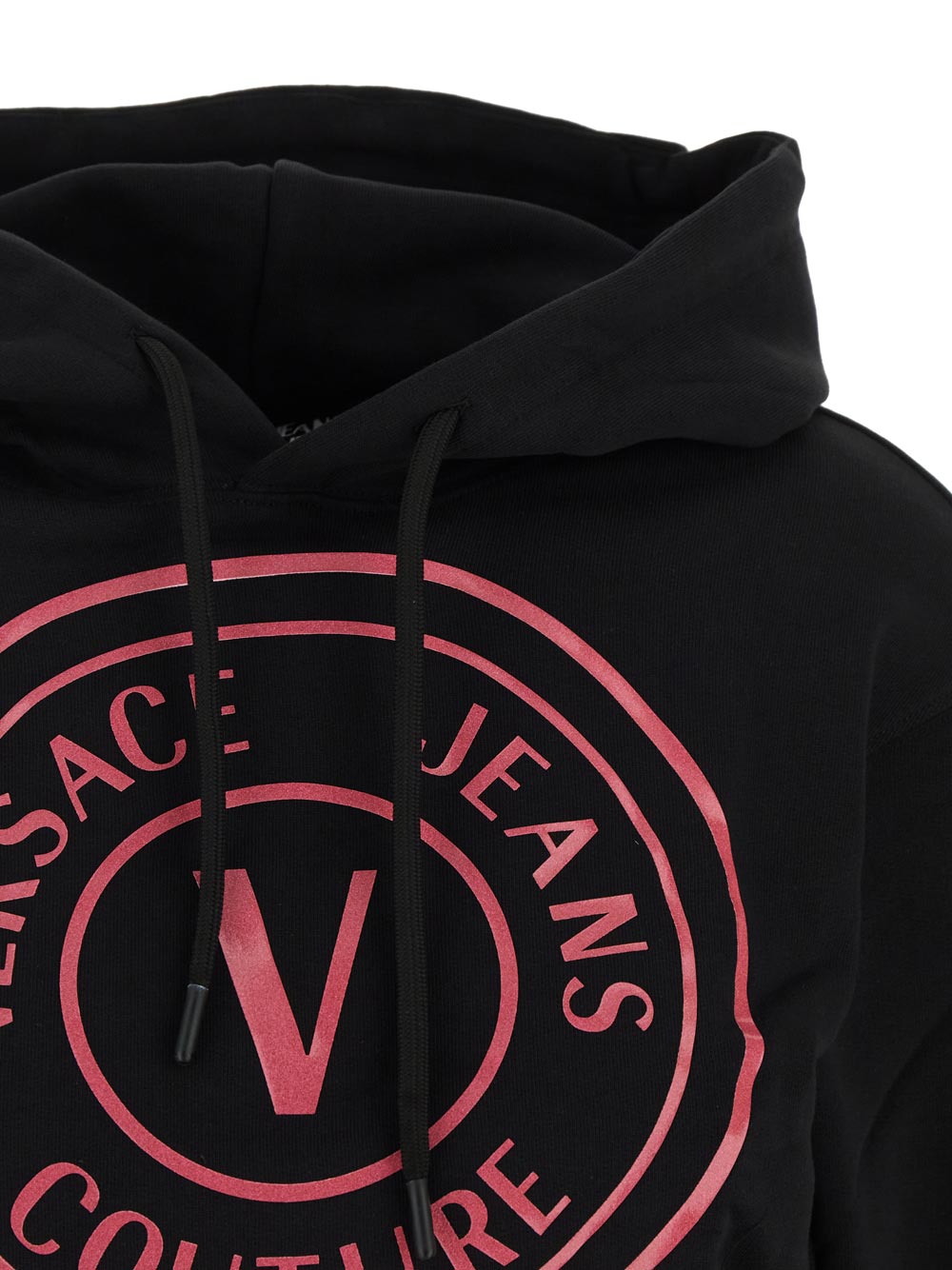 Versace V-Emblem Crop Hoodie