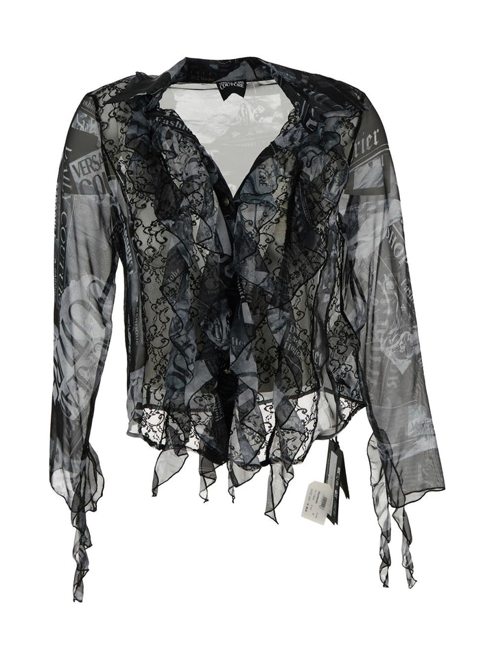 Versace Magazine Sheer Shirt