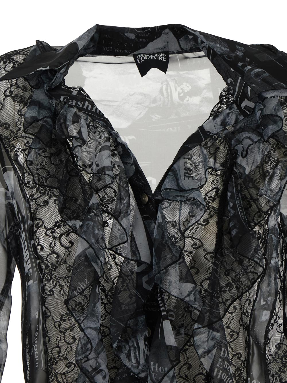 Versace Magazine Sheer Shirt