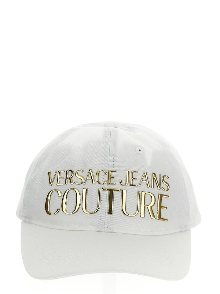 Versace Logo-Rubberised Cotton Cap