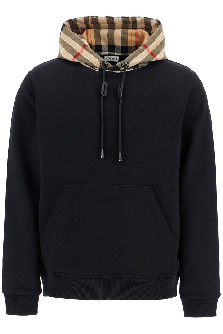 Burberry samuel sweatshirt with check hood