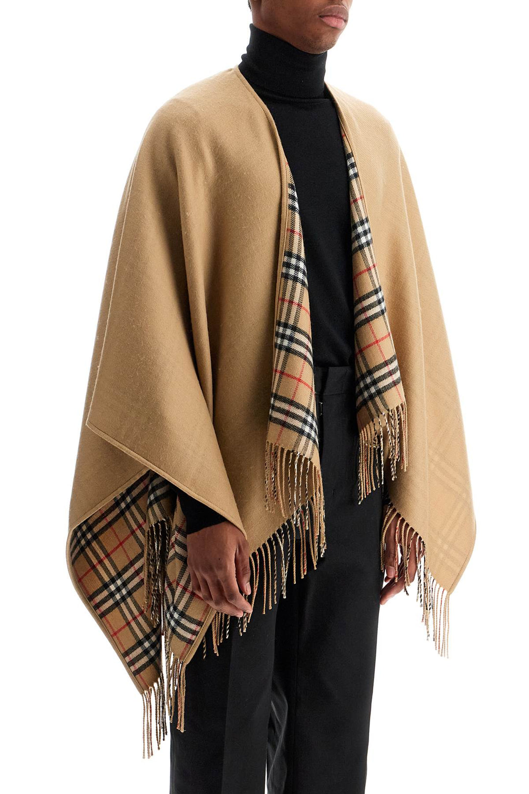 Burberry beige virgin wool classic check scarf