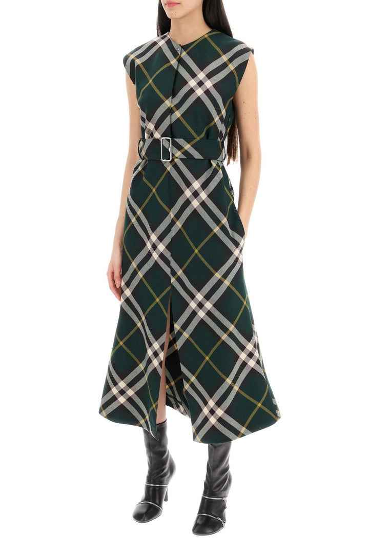 Burberry ered wool midi dress