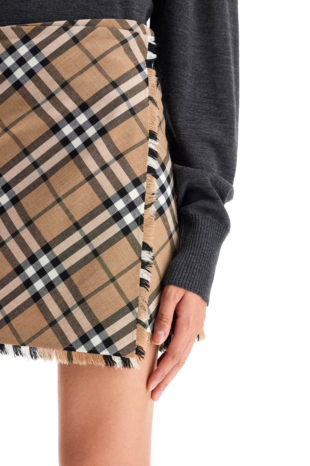 burberry check skirt with