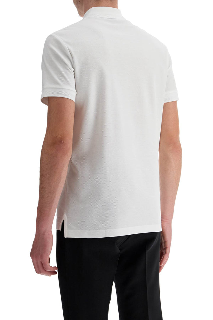 Burberry white cotton polo with embroidered logo