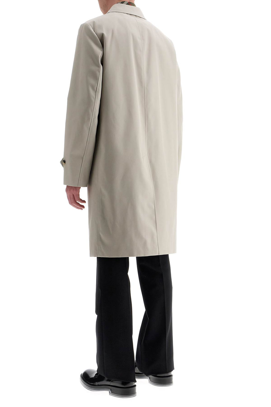 Burberry cotton blend car coat in mist