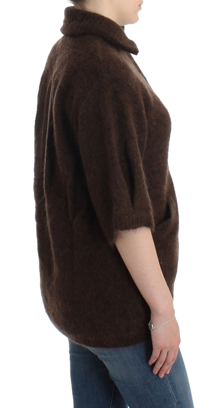 Cavalli Elegant Short Sleeved Brown Cardigan