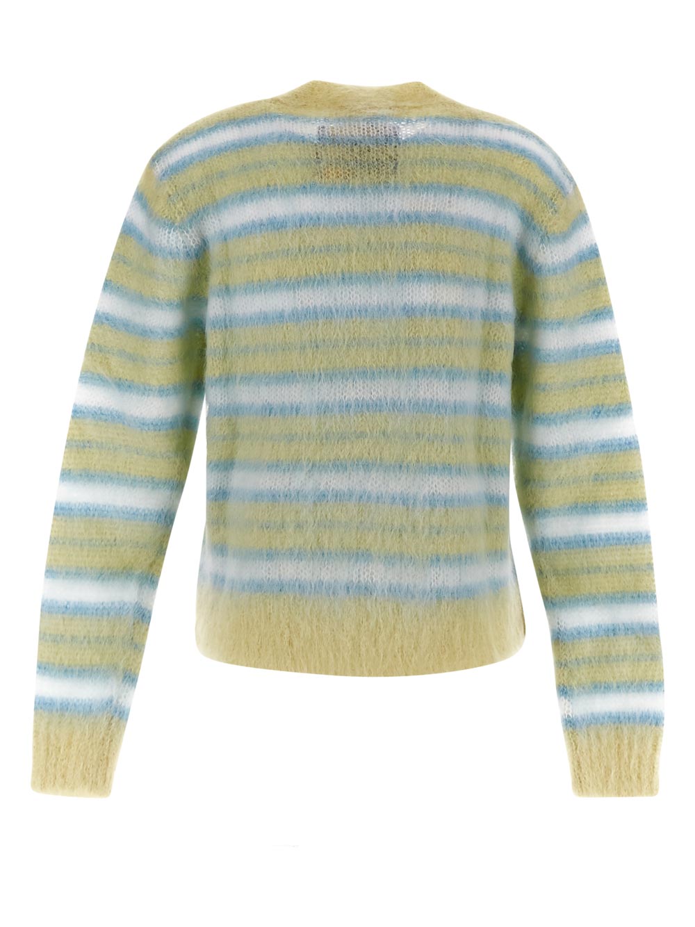 Marni Mohair Cardigan With Green Stripes