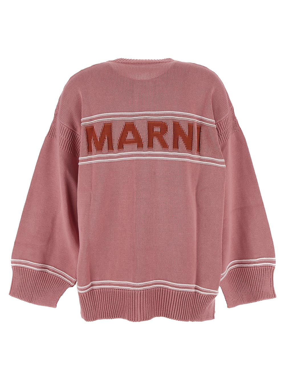 Marni Pink Wool Cardigan With Kimono Sleeves