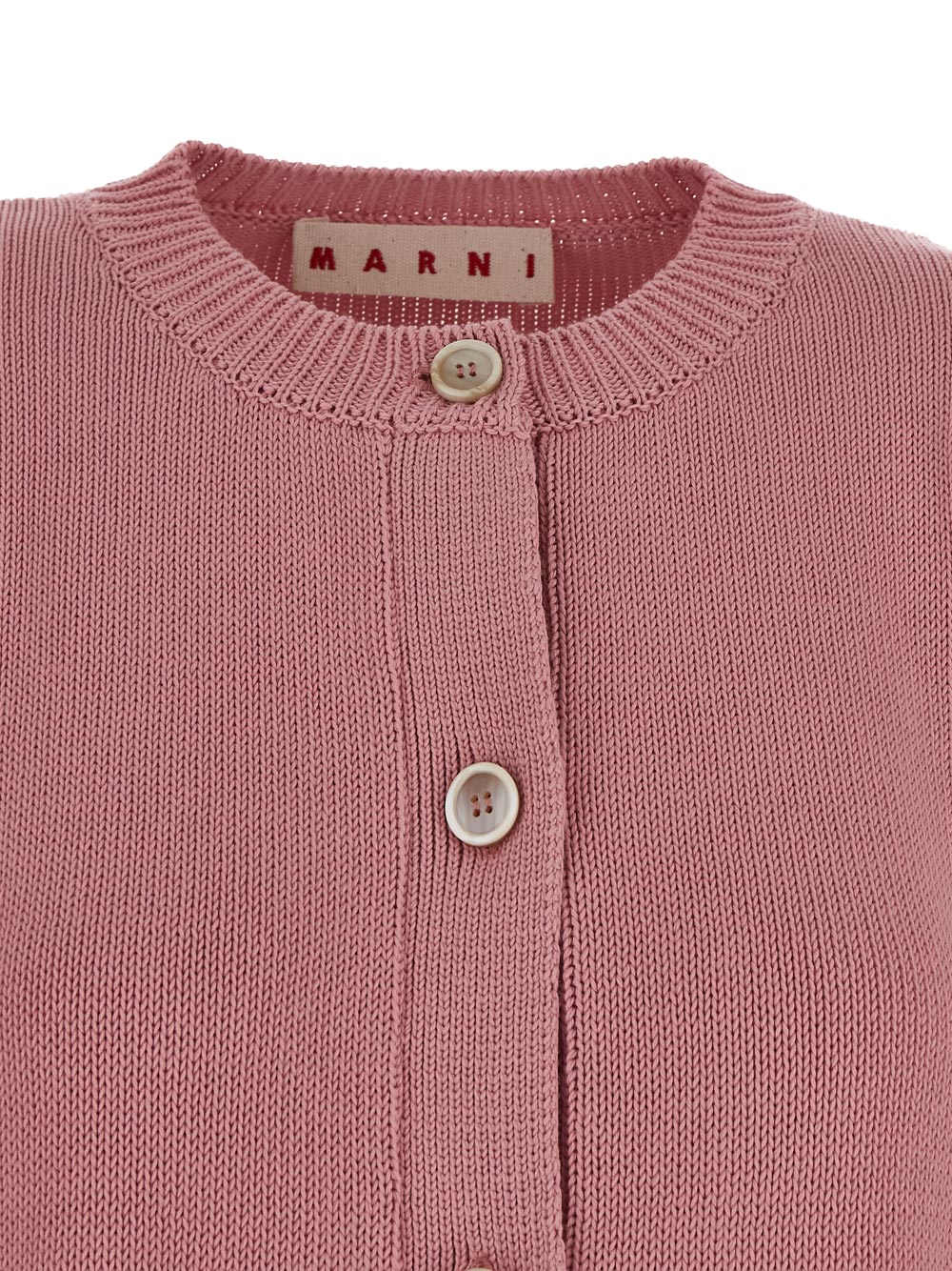 Marni Pink Wool Cardigan With Kimono Sleeves