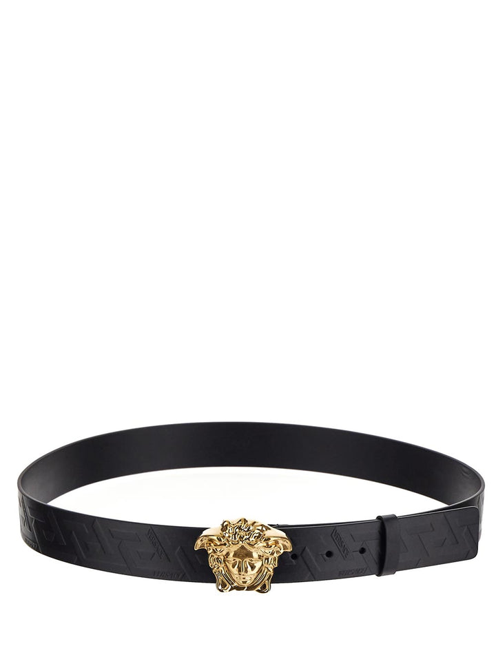 Versace La Medusa Greca Leather Belt