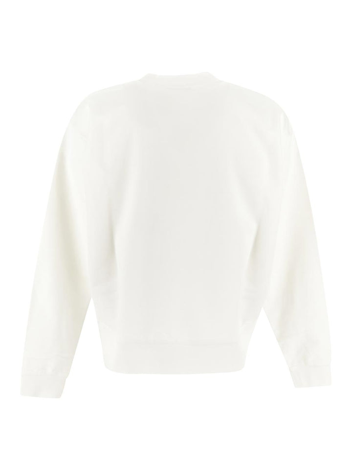 Marni White Bio Cotton Sweatshirt With Mini Logo