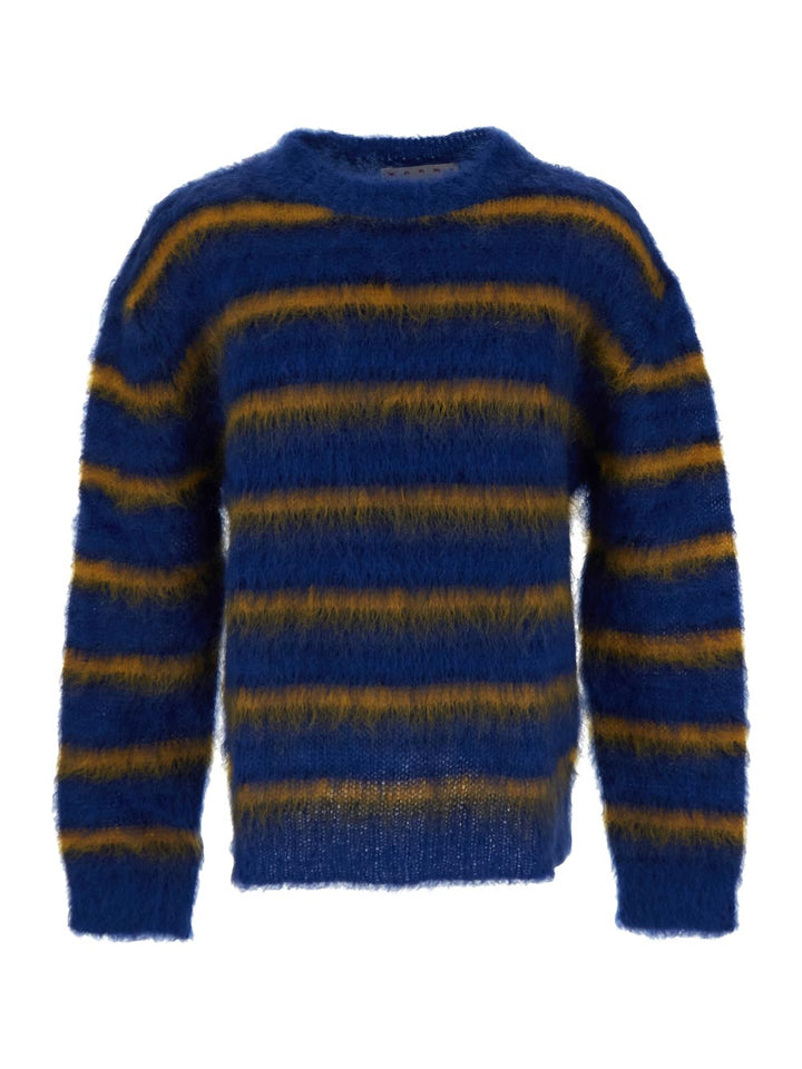 Marni Blue Striped Mohair Jumper