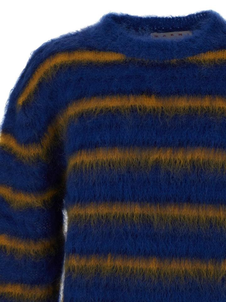 Marni Blue Striped Mohair Jumper