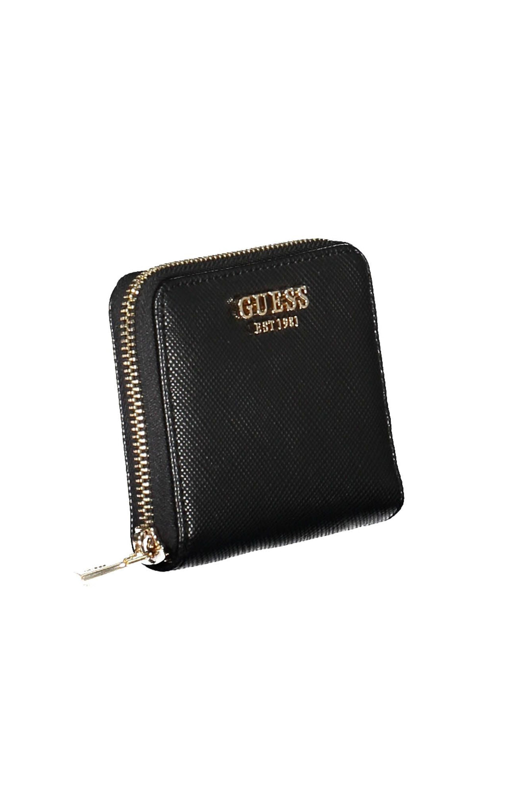 Guess Jeans Sleek Black Polyethylene Zip Wallet