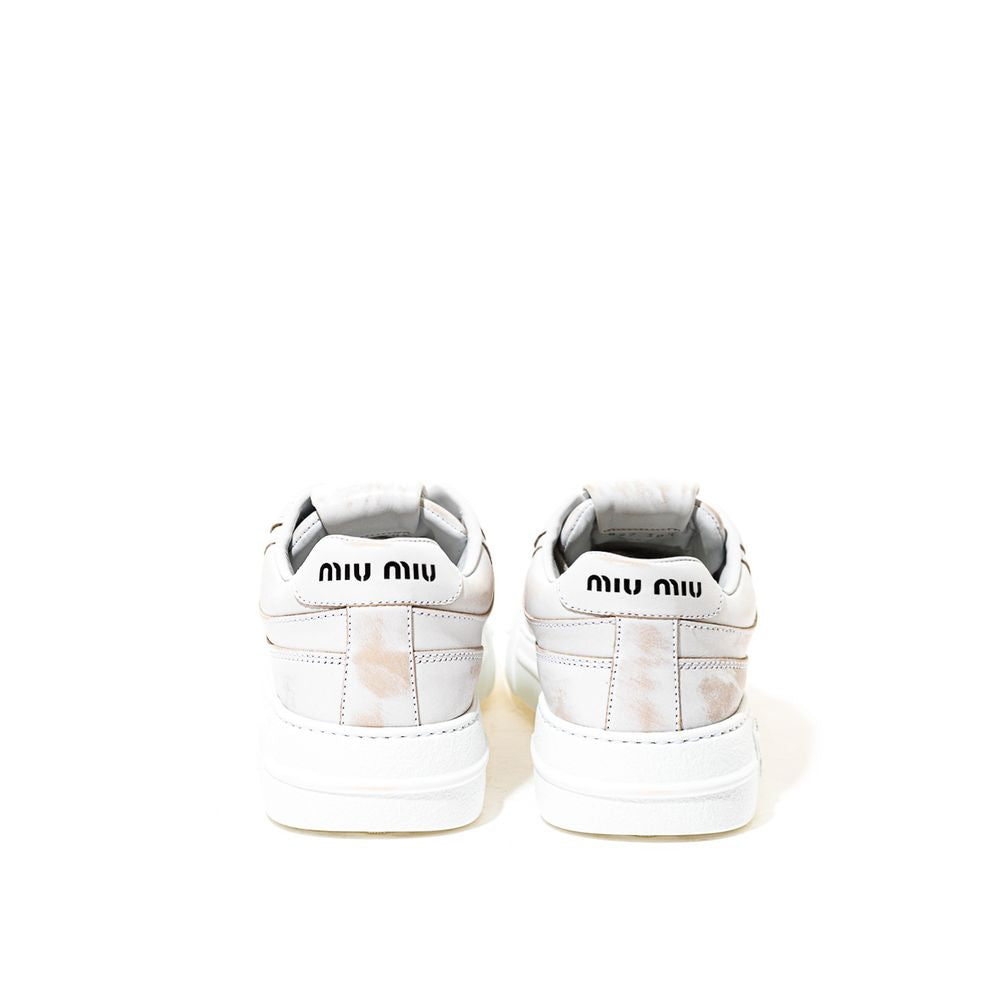 Miu Miu White Leather Sneaker