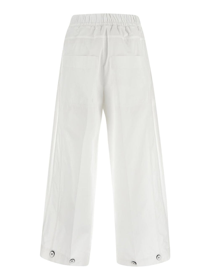 Jil Sander  Long And Voluminous Organic Cotton Trousers