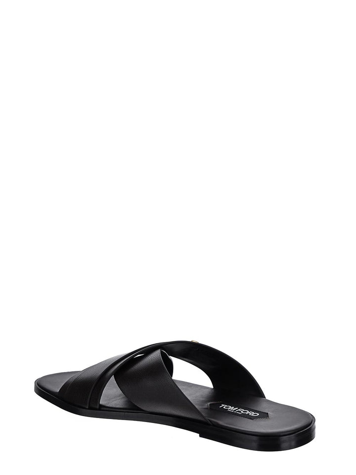 Tom Ford Grain Leather Preston Sandal