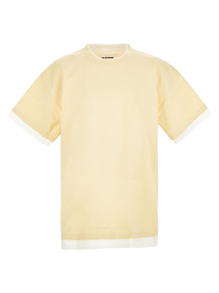 Jil Sander  Logo-Print Two-Tone T-Shirt