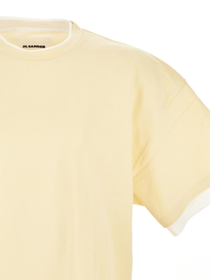 Jil Sander  Logo-Print Two-Tone T-Shirt