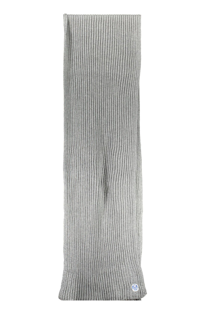 North Sails Elegant Gray Textured Scarf - Luxurious Blend