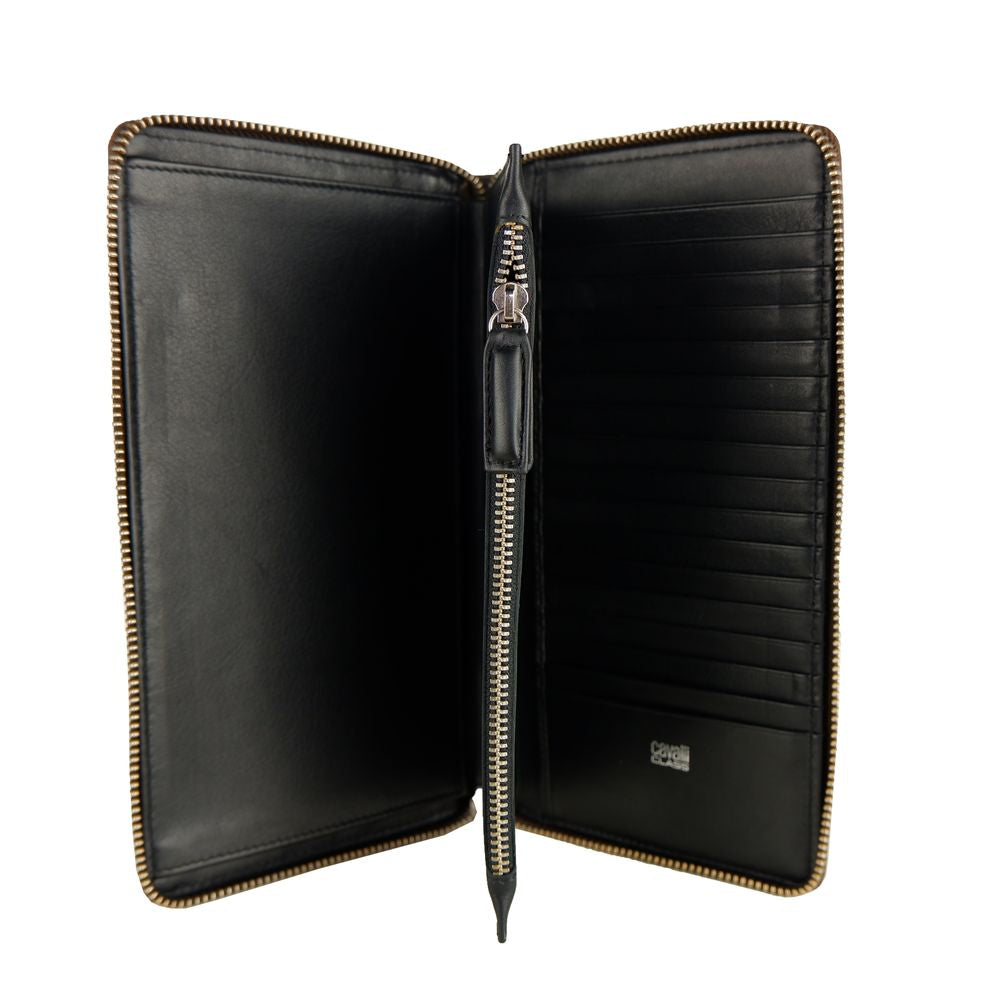 Cavalli Class Sophisticated Brown Leather Wallet