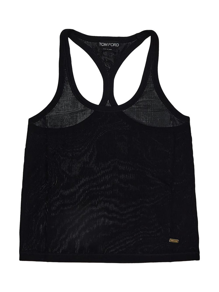 Tom Ford Lustrous Micro-Rib Jersey Racerback Tank Top