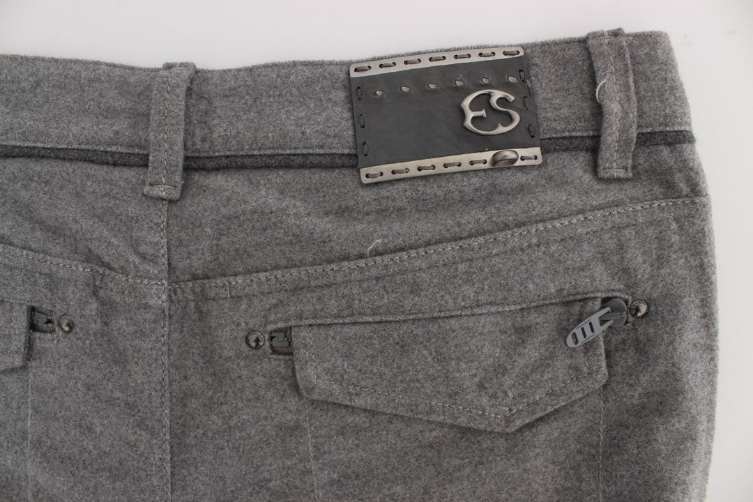 Ermanno Scervino Chic Gray Casual Cotton Pants