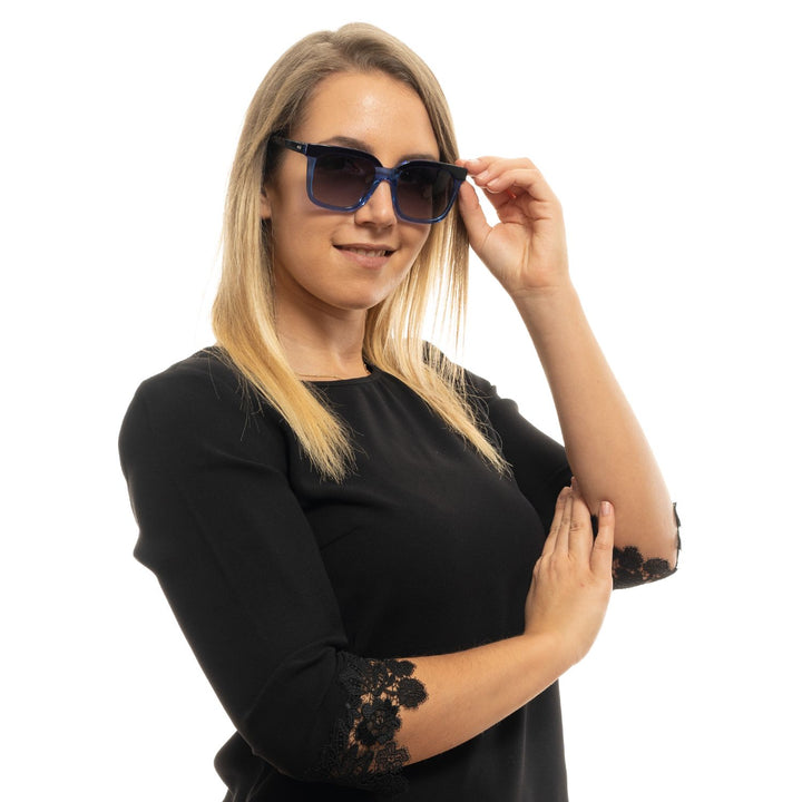 Emilio Pucci Chic Blue Square Gradient Sunglasses