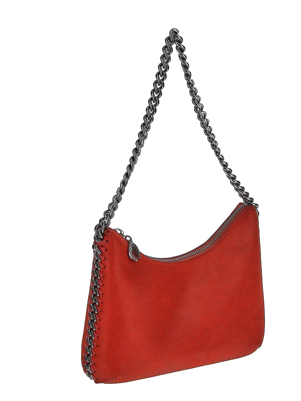 Stella McCartney Mini Velvet And Crystal Chain Shoulder Bag